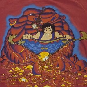 Vintage 90s Aladdin Cave of Wonders tee shirt size xl Disney Store RARE